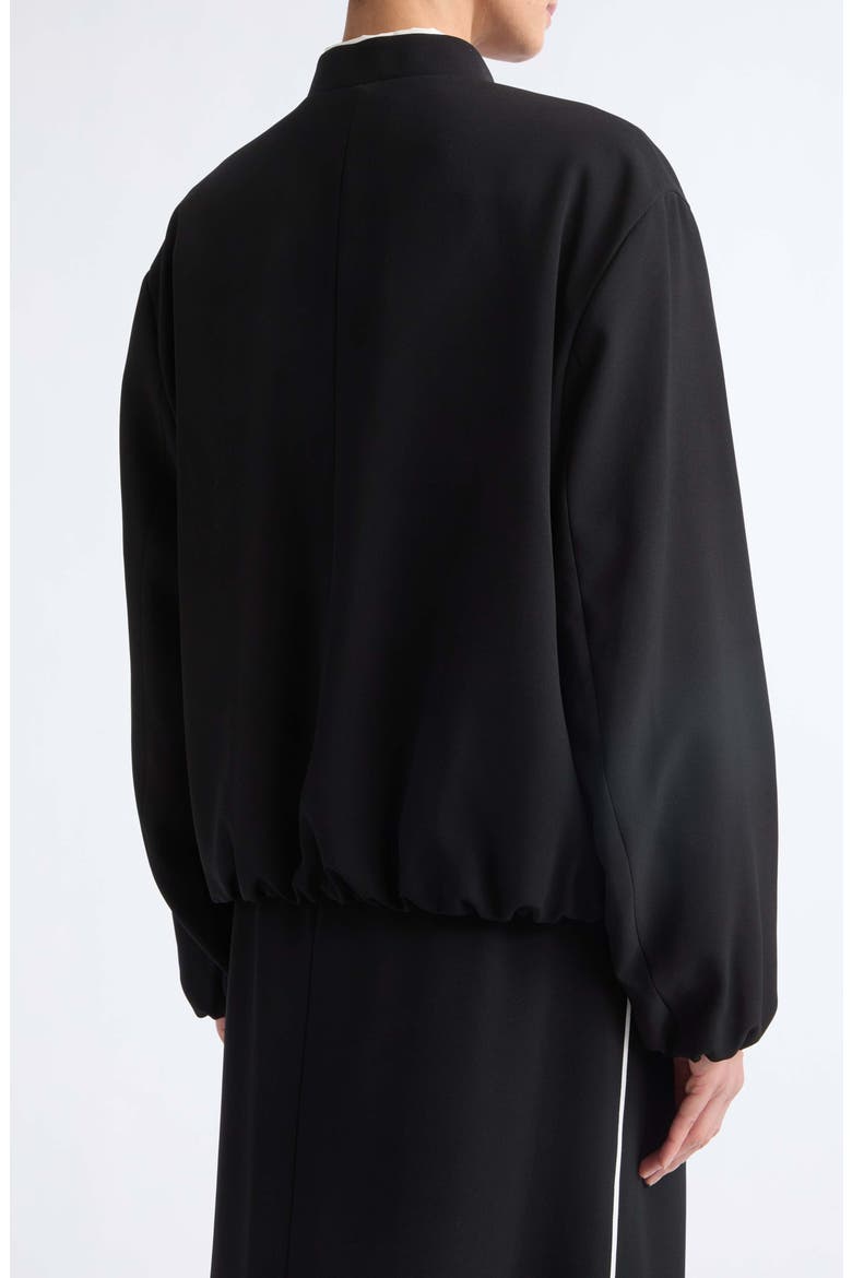 Contrast Piping Bomber Jacket, Alternate, color, BLACK