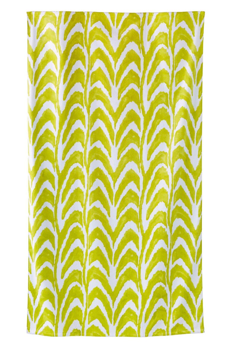 'Imrita' Wave Pattern Beach Towel, Main, color, MOSS GREEN