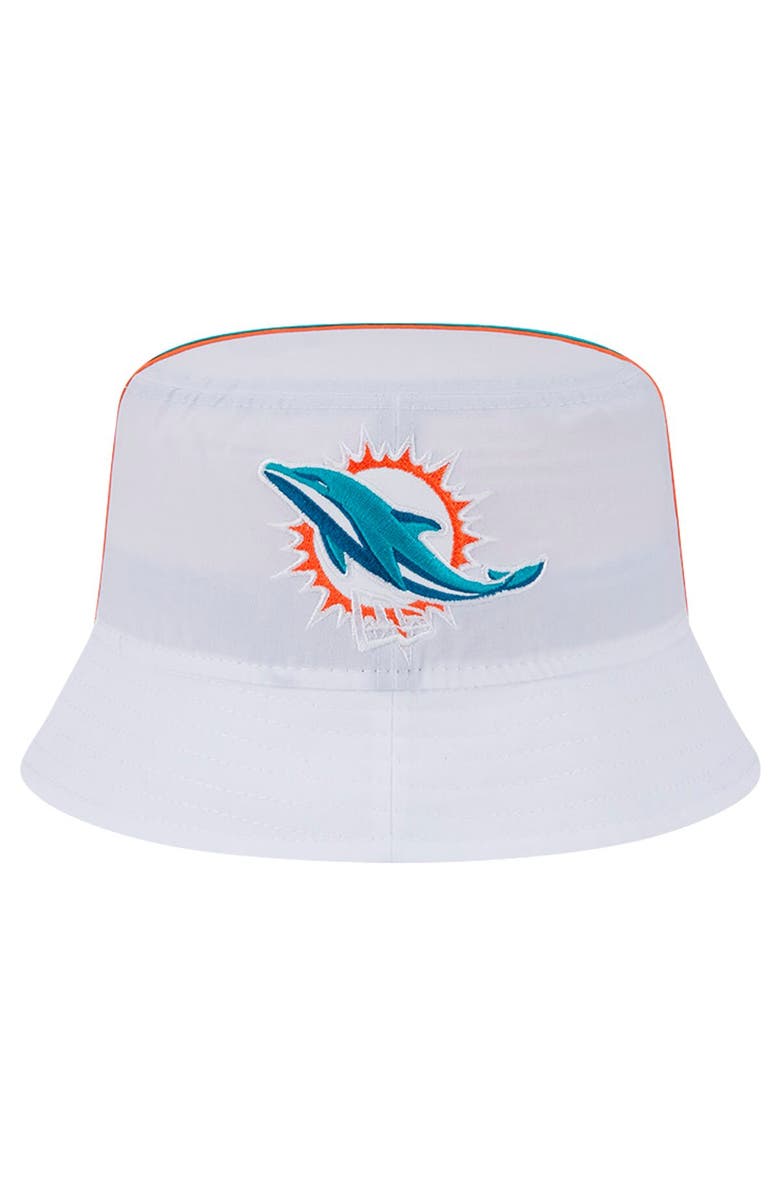 New Era Men's New Era White Miami Dolphins Helmet Bucket Hat, Alternate, color, White
