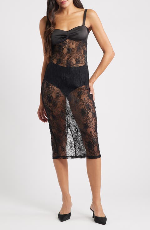 Mixed Media Lace Dress