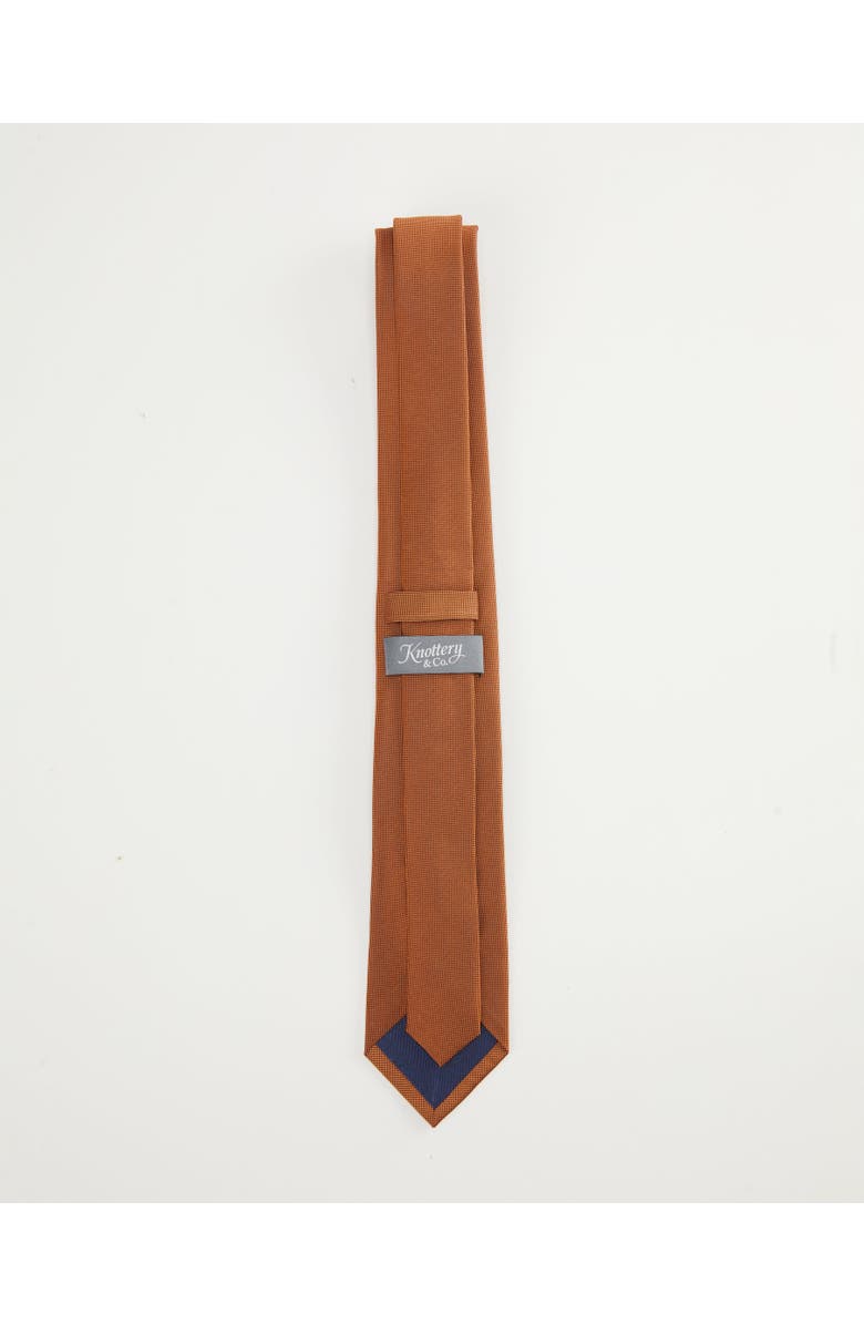 Knottery & Co Twill Silk Tie, Alternate, color, Cinnamon Brown