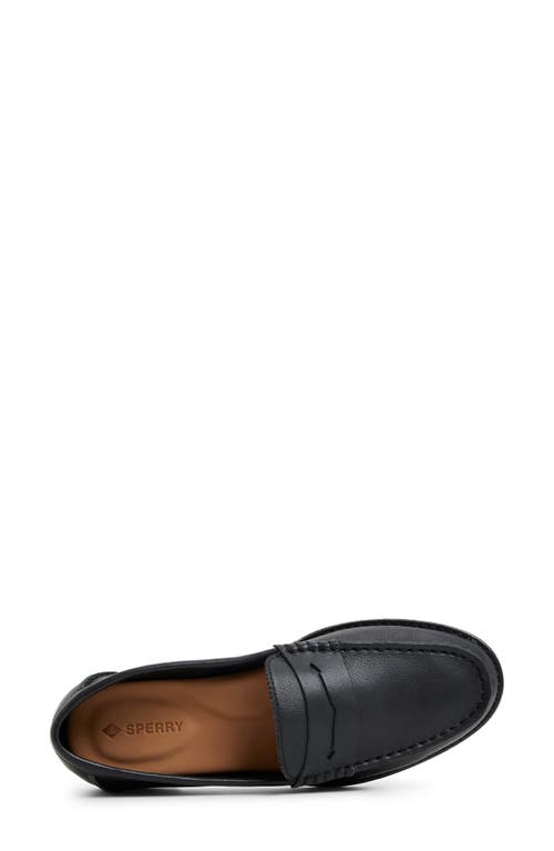 Sperry Seaport Penny Loafer In Black