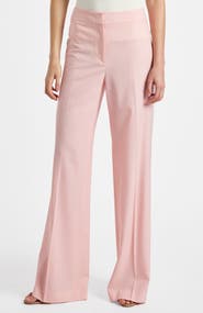 Santorelli Camila Wide Leg Pants in Tropical Wool Stretch