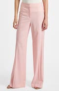 Santorelli Camila Wide Leg Pants in Tropical Wool Stretch