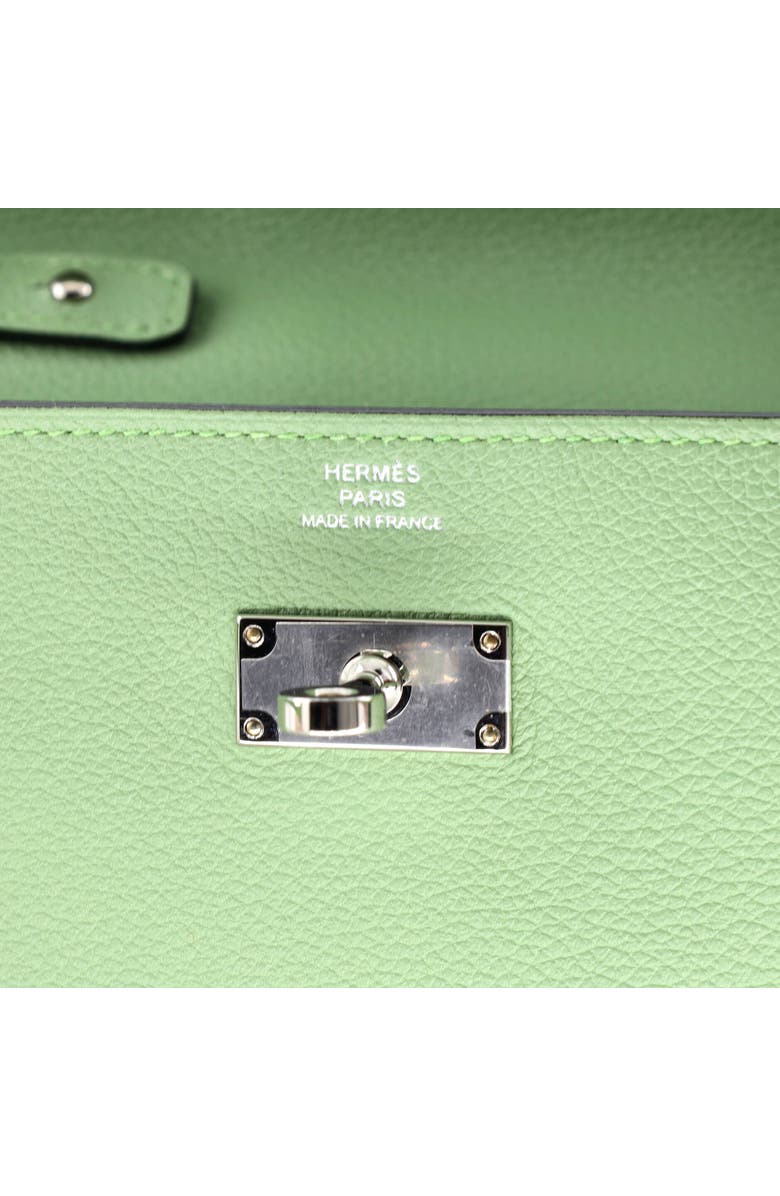 Pre-Owned Hermes Kelly To Go Wallet Evercolor, Alternate, color, Vert Criquet