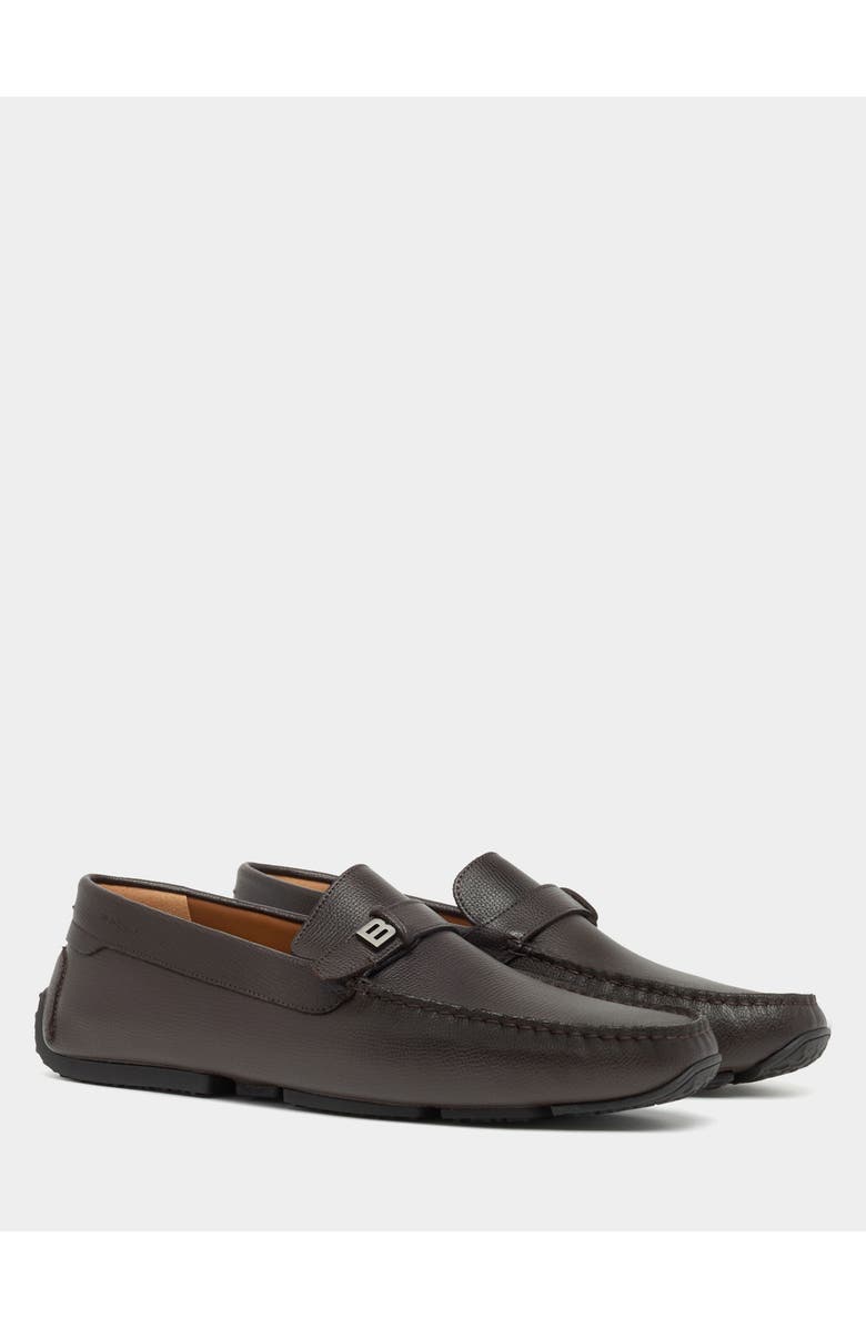 Bally Pilot Driver in Grained Leather, Alternate, color, Ebano 21