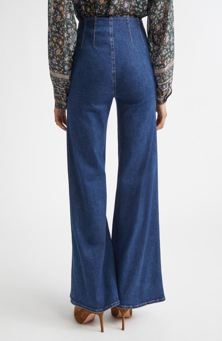 Veronica Beard Joplin Off-Duty High Waist Flare Jeans, Alternate, color, Bright Blue