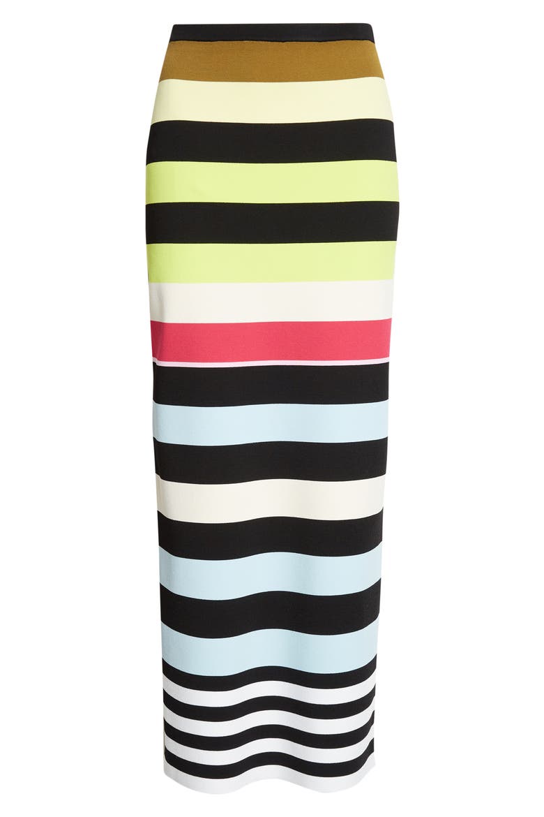 Stripe Milano Stitch Sweater Skirt, Alternate, color, NEW SULPHUR MULTI