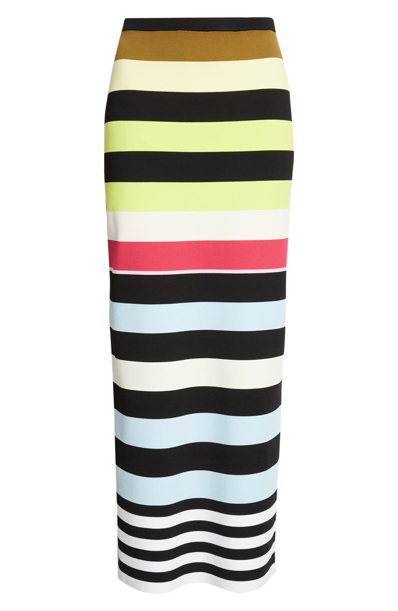 Christopher John Rogers Stripe Milano Stitch Sweater Skirt, Alternate, color, New Sulphur Multi