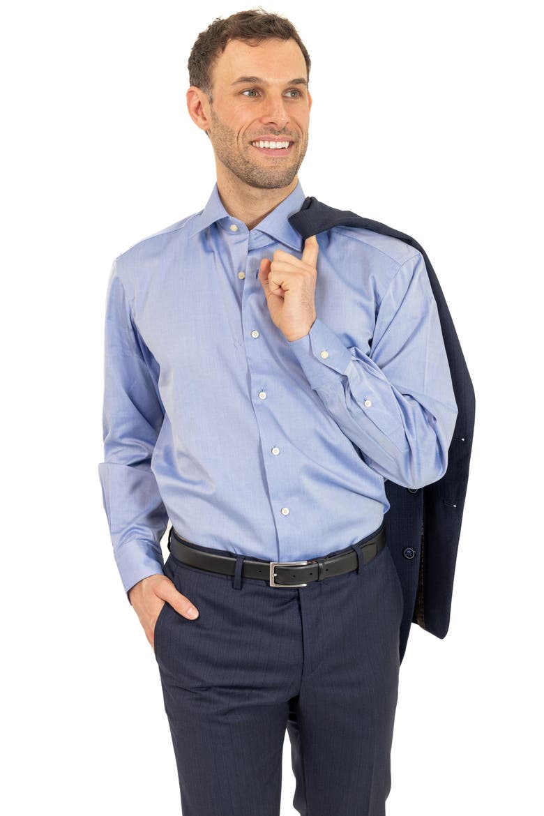Trim Fit Wool Suit, Alternate, color, BLUE