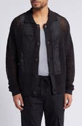 FRAME Mixed Open Stitch Cotton Cardigan