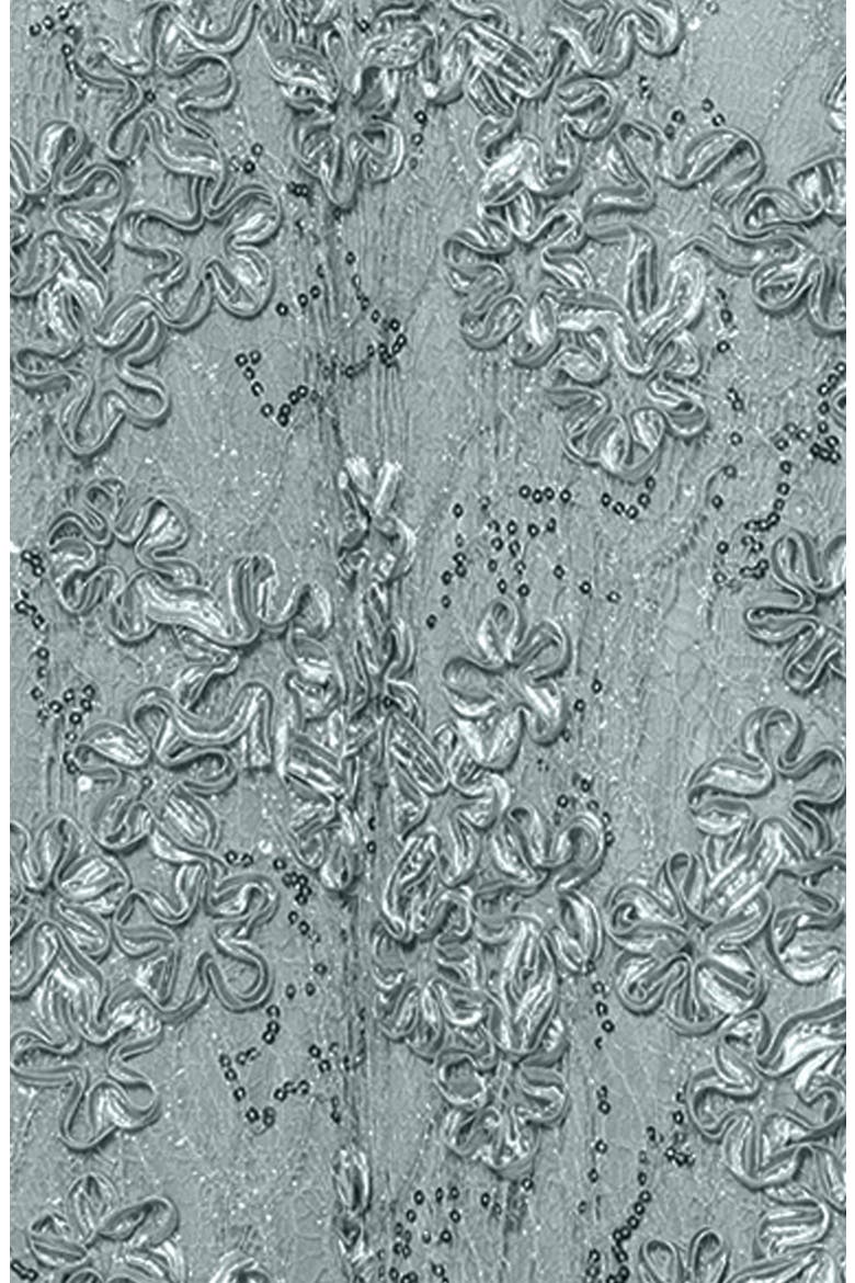 Sequin Soutache Sleeveless Sheath Gown, Alternate, color, SAGE