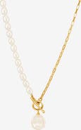 Dower & Hall Timeless Keshi Pearl Drop Chain Necklace