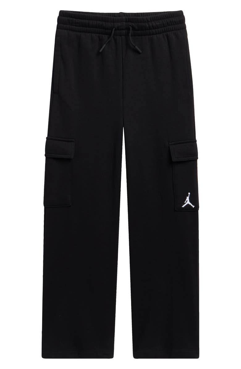 Jordan Kids' Y2K Fleece Cargo Joggers, Main, color, Black