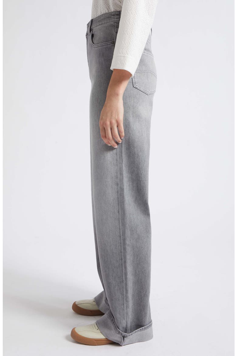 Wide Leg Denim Pants, Alternate, color, GREY