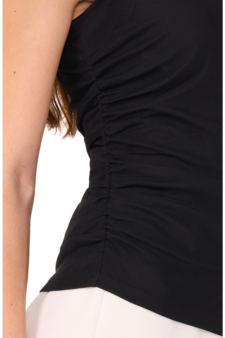 Side Ruched Tank, Alternate, color, RICH BLACK