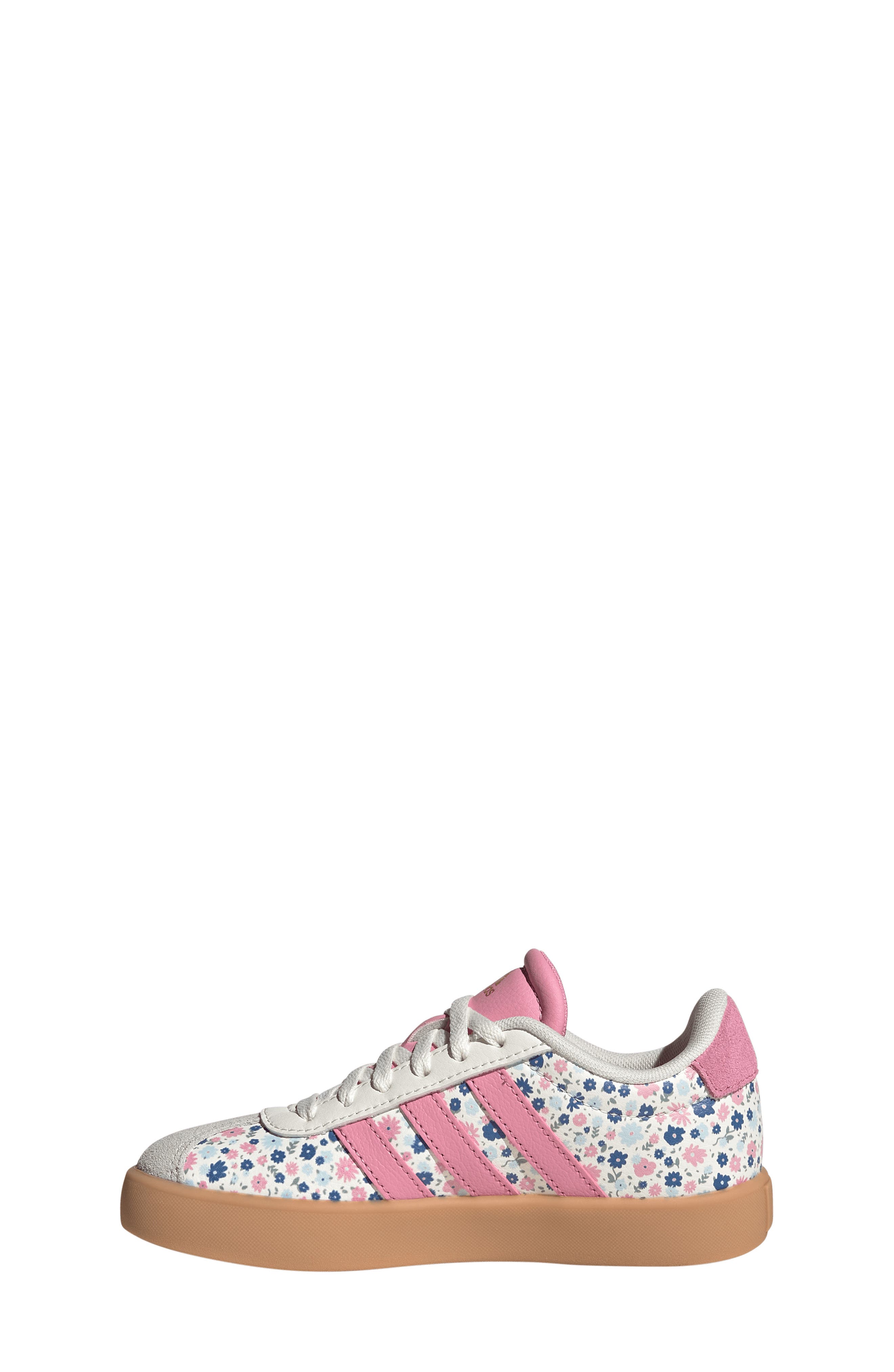 adidas Kids' VL Court 3.0 Sneaker, Alternate, color, Off White/ Bloom/ Ice Blue