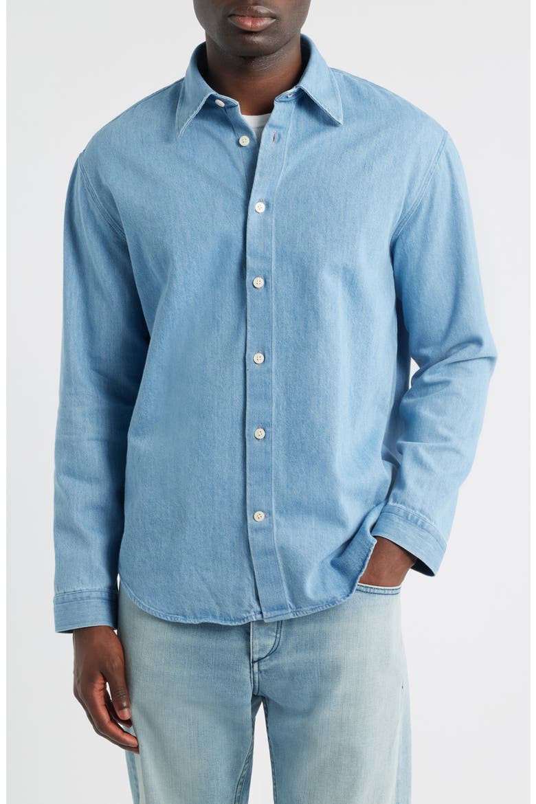 Casper 50033 Relaxed Fit Denim Button-Up Shirt, Alternate, color, BLUE DENIM