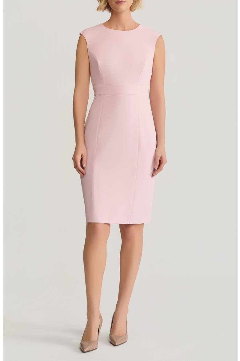 Cap Sleeve Sheath Dress, Main, color, TUTU PINK