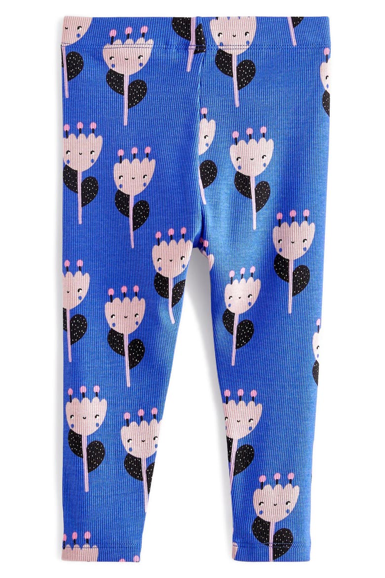 Kids' Rib Print Leggings, Alternate, color, BLUE