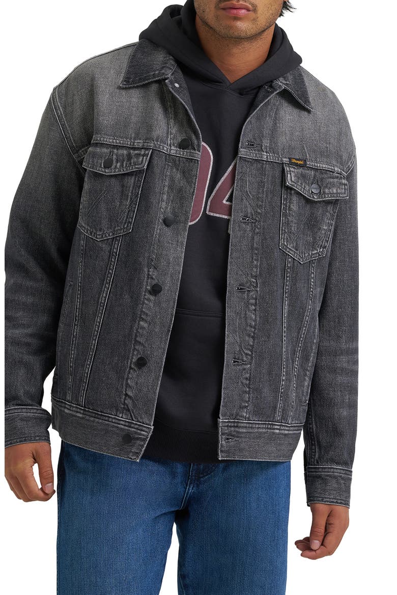 Cotton Denim Jacket, Alternate, color, SMOKY GRANITE
