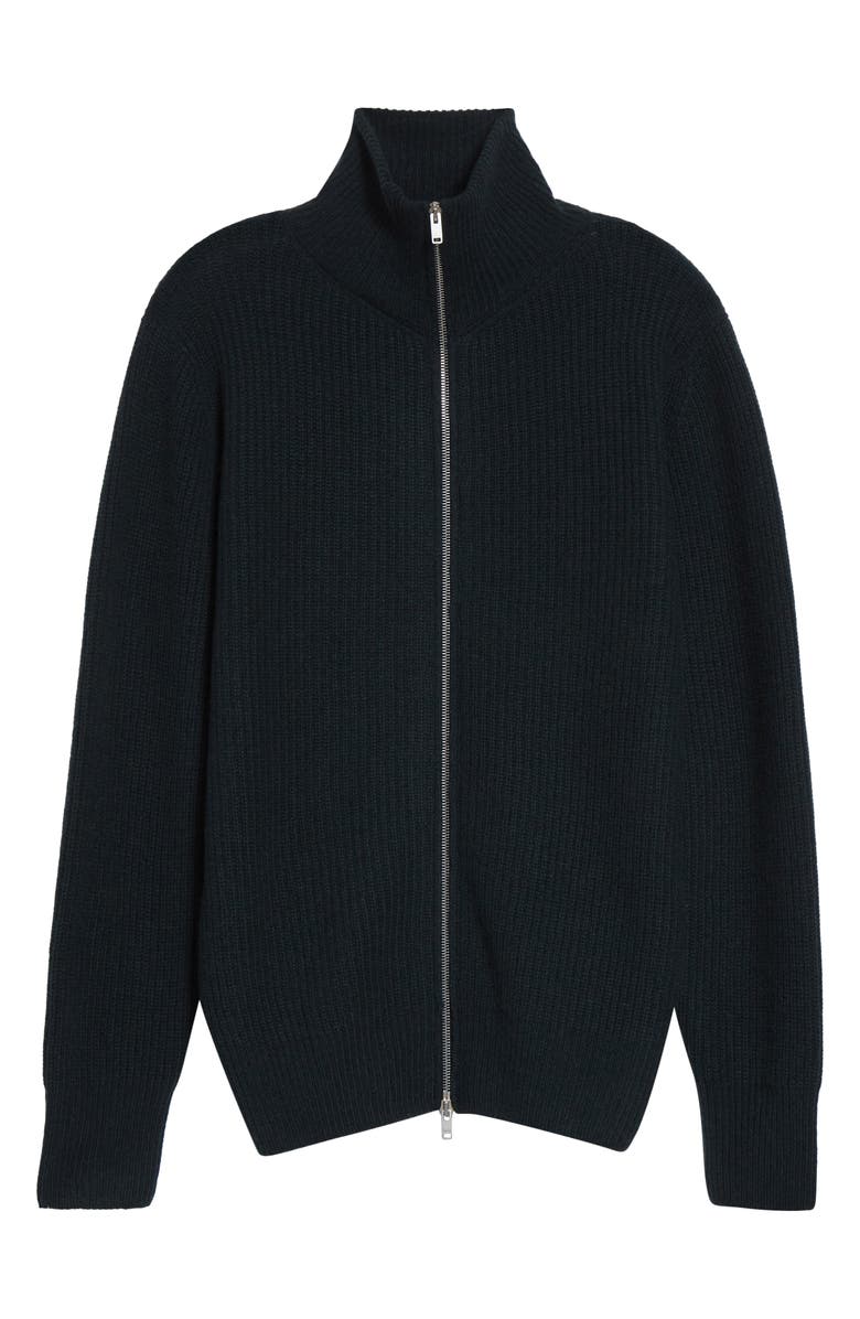 John Smedley Mallam Recycled Cashmere & Merino Wool Zip Cardigan, Alternate, color, Douglas Fir