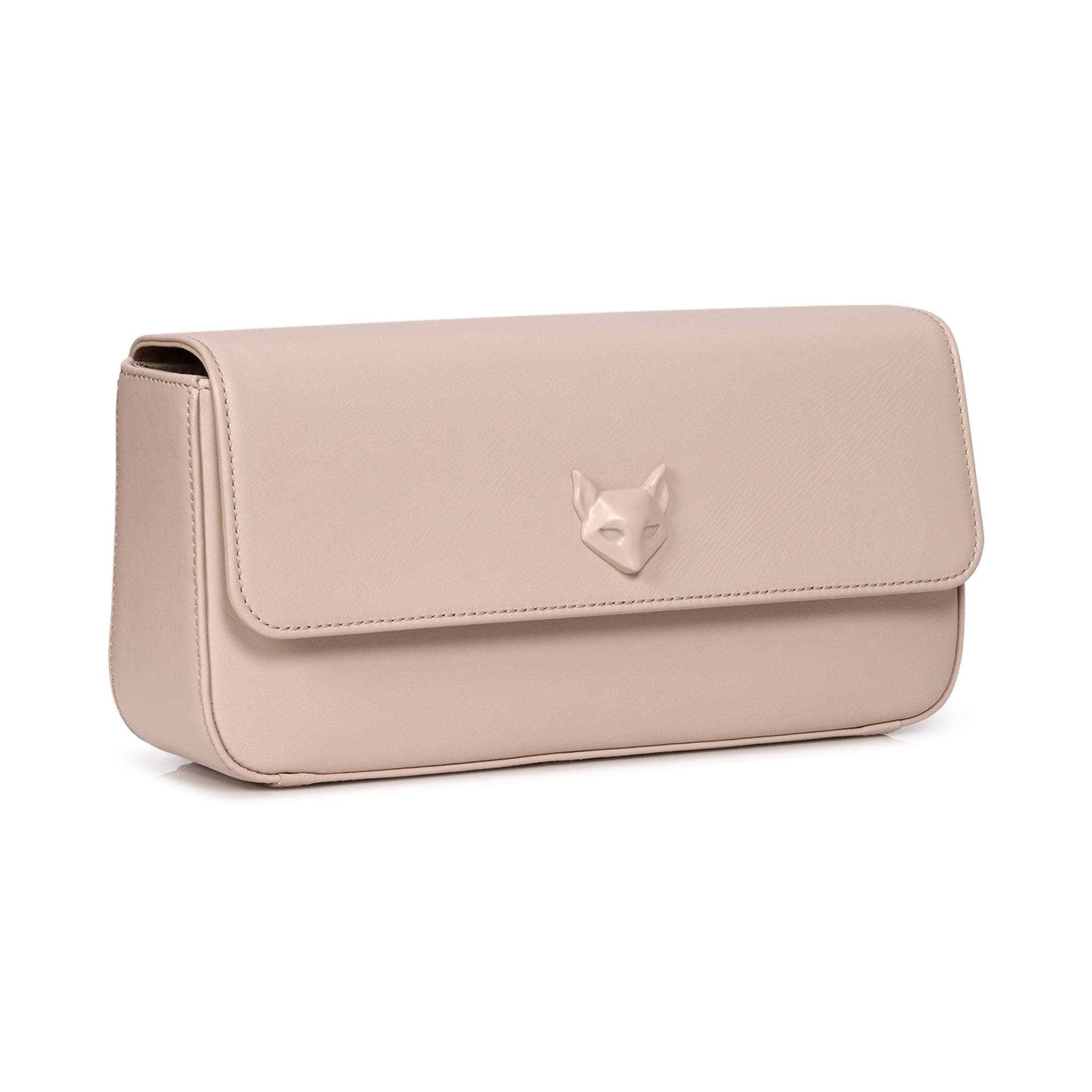 DESERI Michele Monochrome Crossbody Clutch, Alternate, color, Beige
