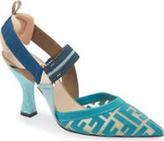 Fendi Colibri Mesh Slingback Pump