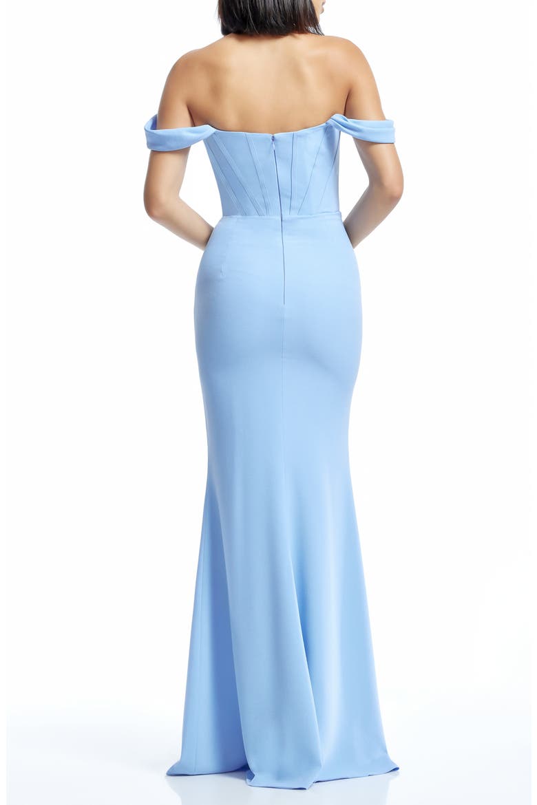 Melania Off the Shoulder Gown, Alternate, color, SKY