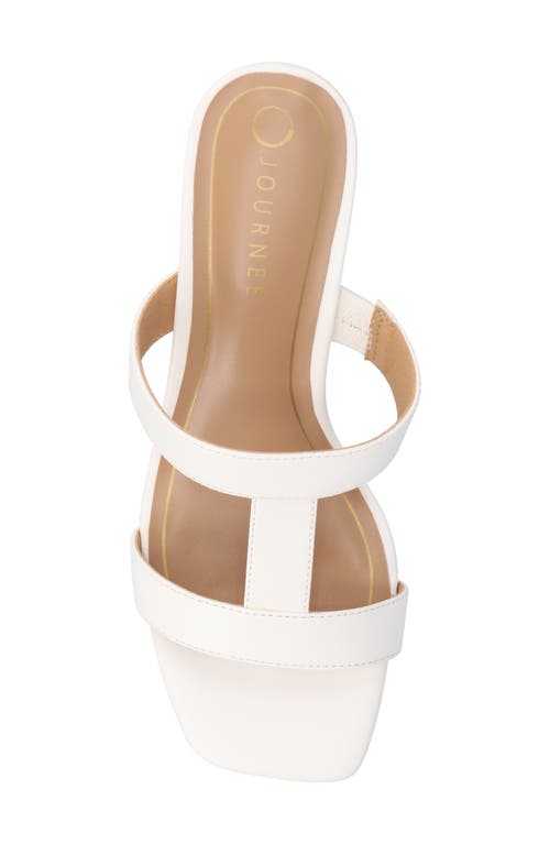 Shop Journee Collection Clodie T-strap Wedge Sandal In White Clodie