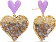 EYE CANDY LOS ANGELES Sasha Heart Drop Earrings
