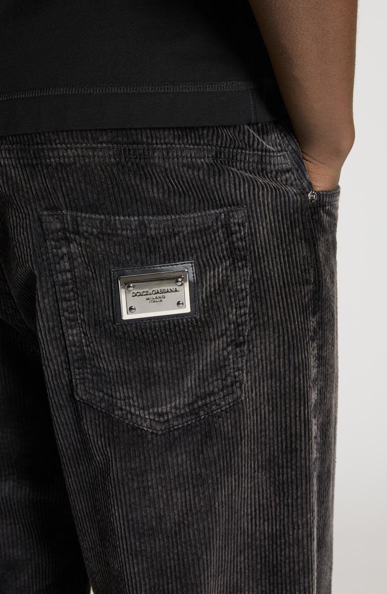 Dolce&Gabbana Oversize Corduroy Pants, Alternate, color, N0000 Nero