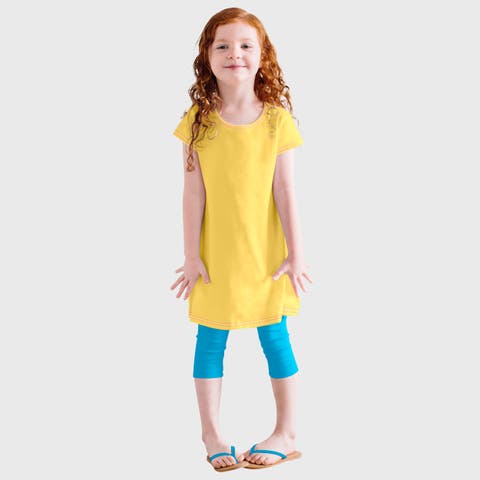 Soft Knit Jersey Cap Sleeve Dress (Toddler, Little Kid & Big Kid)