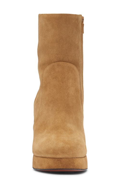 Valentino Vlogo Platform Bootie In Brown