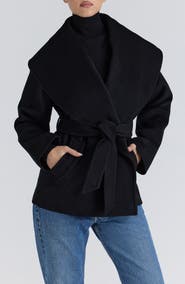 James Shawl Collar Wool Blend Wrap Jacket (Women) | Nordstrom