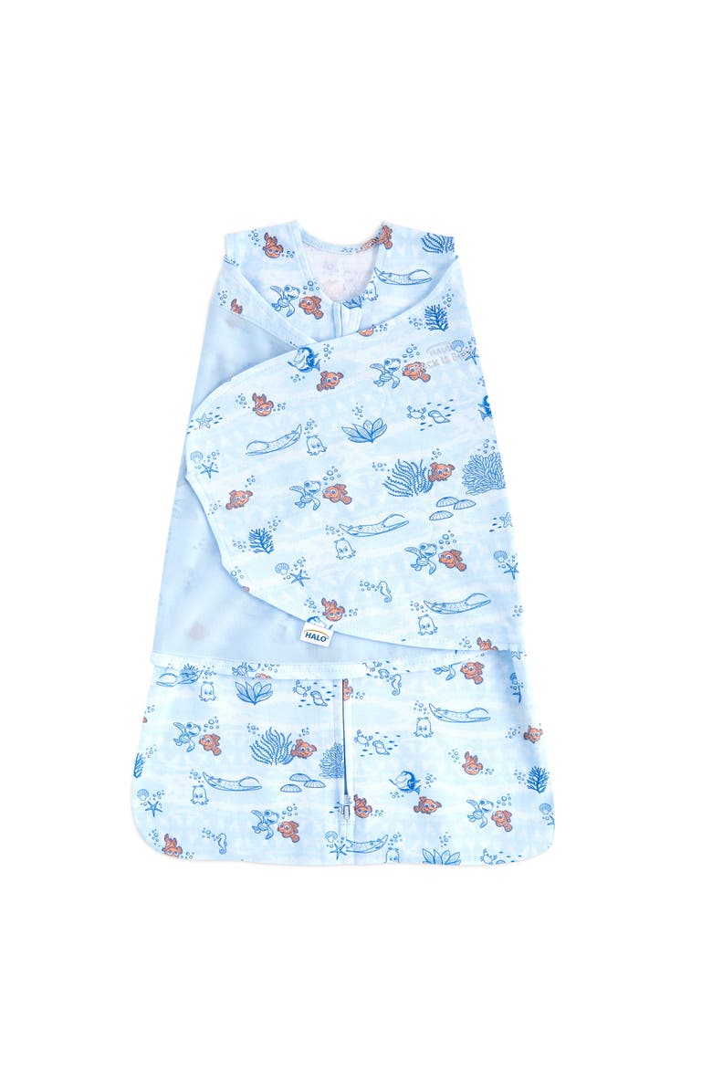 HALO Disney 100% Cotton 1.5 TOG Sleepsack Swaddle, 3-Way Adjustable Wearable Blanket, Main, color, Nemo Tie Dye