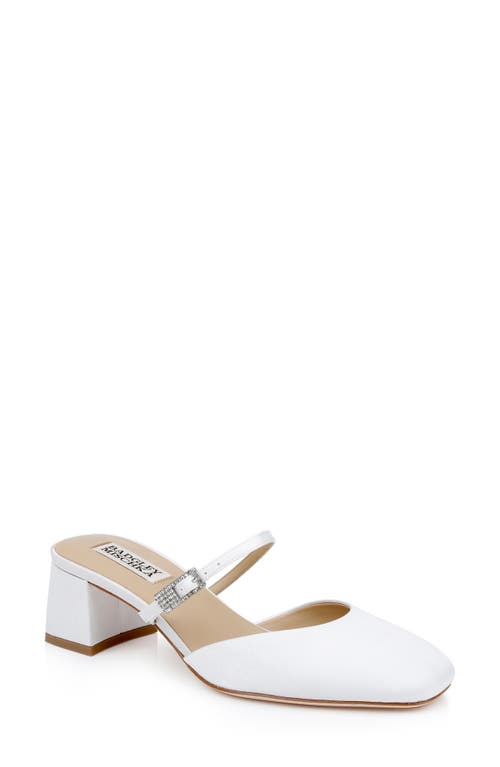 Badgley Mischka Collection Valarie Mary Jane Mule In White