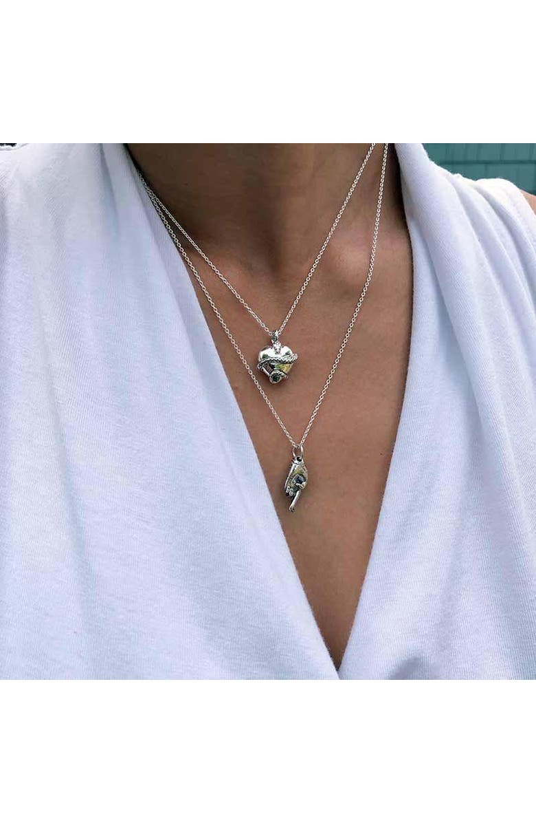 Astor & Orion Good Luck Charm Necklace, Alternate, color, Silver