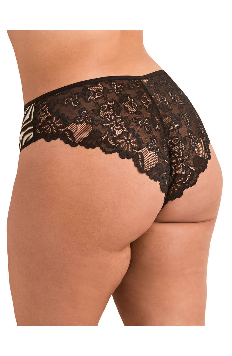 Adore Me Onida Cheeky Panties, Alternate, color, Animal Beige