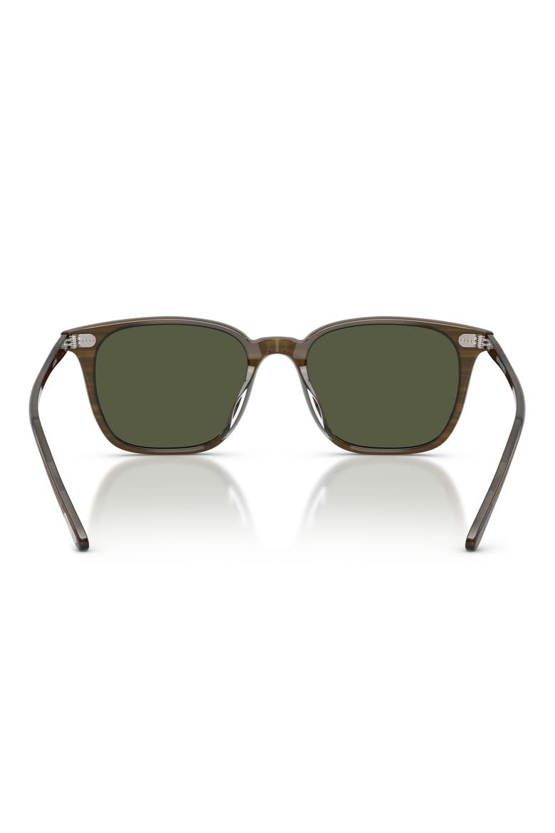 52mm Ladein Square Sunglasses, Alternate, color, OLIVEWOOD / G-15