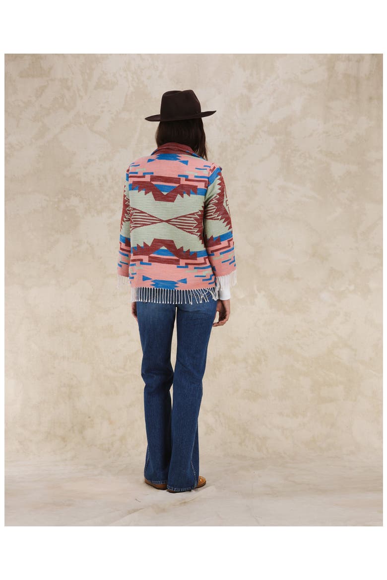 Feather Navajo Cotton Cape, Alternate, color, NVJ