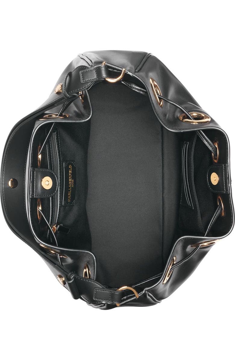 KARL LAGERFELD PARIS Desiree Large Leather Hobo, Alternate, color,