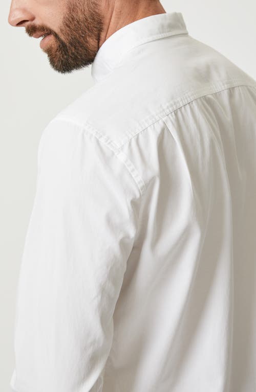 34 Heritage Luxe Twill Button-up Shirt In White