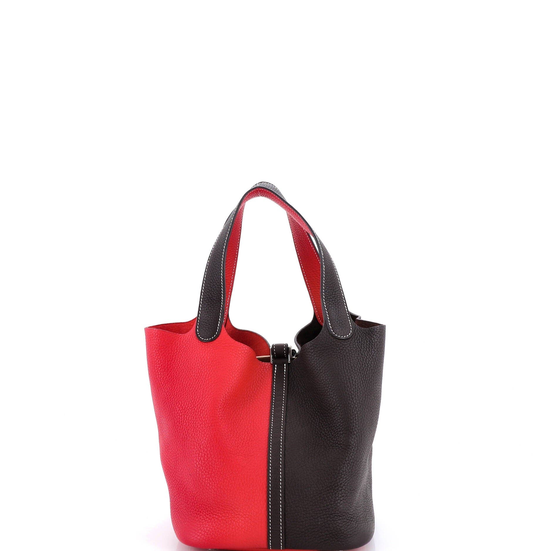 Picotin Lock Bag Bicolor Clemence MM, Alternate, color, None