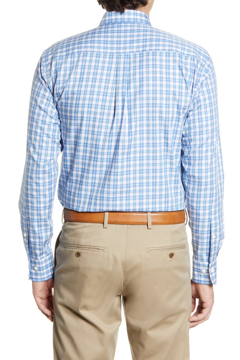 Langley Grand Classic Fit Plaid Button-Down Shirt, Alternate, color, LAKE BLUE