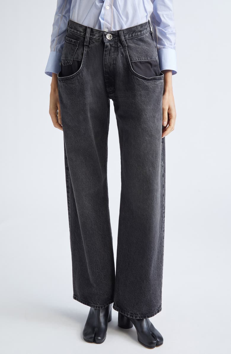 Maison Margiela Baggy Jeans, Main, color, Black