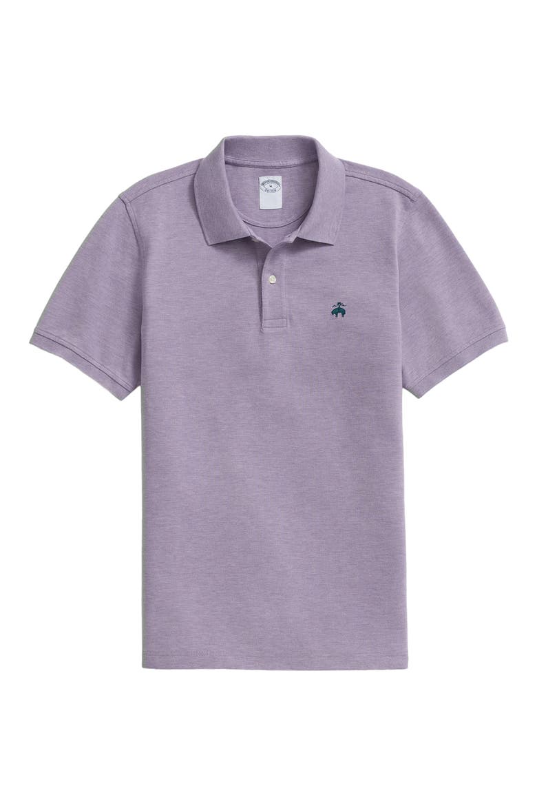 Stretch Supima® Cotton Piqué Polo, Alternate, color, PURPLE HEATHER