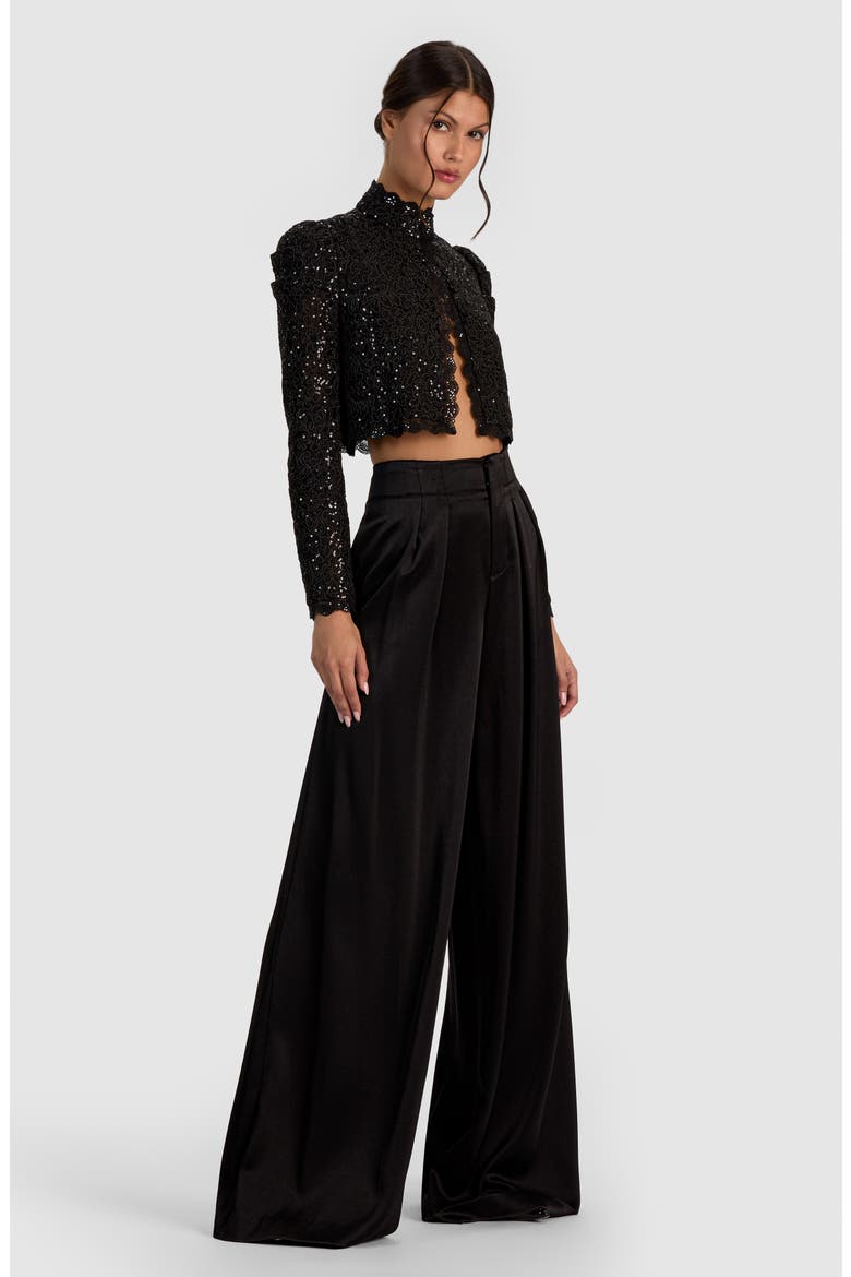 Thomasina Embellished Lace Jacket, Alternate, color, BLACK