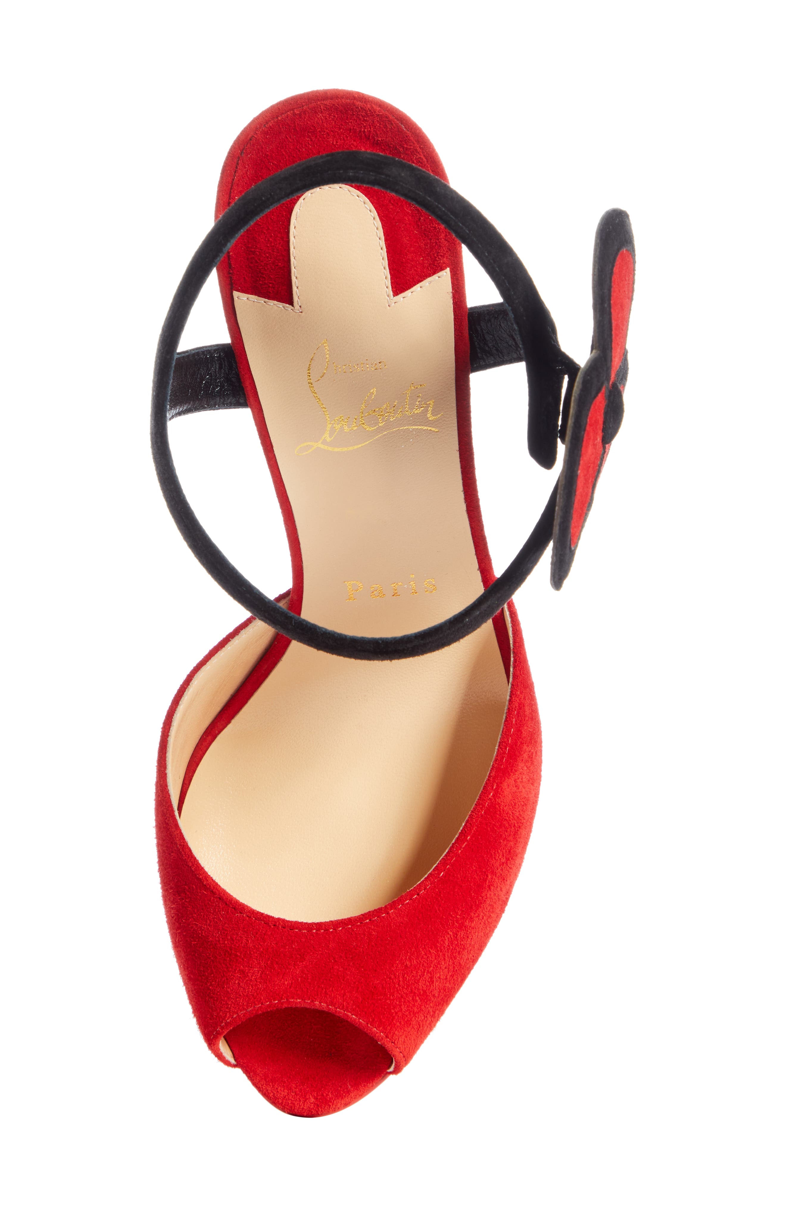 Christian Louboutin Pansy Flower Ankle Strap Sandal, Alternate, color, 