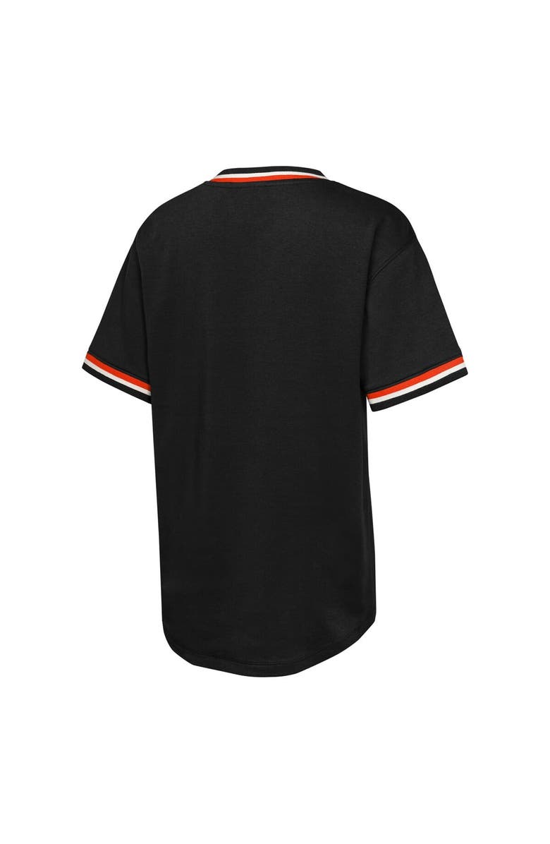Outerstuff Youth Black Baltimore Orioles Relief Pitcher V-Neck T-Shirt, Alternate, color, Black